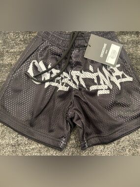 Boys vandal grafiti Mesh black Drawstring Shorts